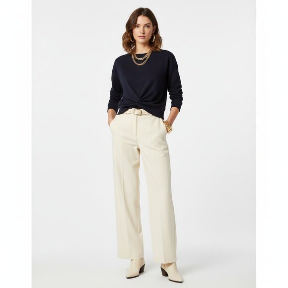 Magaschoni Blue Twist Waist Long Sleeve Top S NEW - Picture 9 of 9